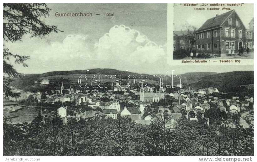 T1/T2 Gummersbach, Gasthof 'zur Schönen Aussicht' Daniel Becker Wwe., Bahnhofstrasse 1 / Hotel - Zonder Classificatie