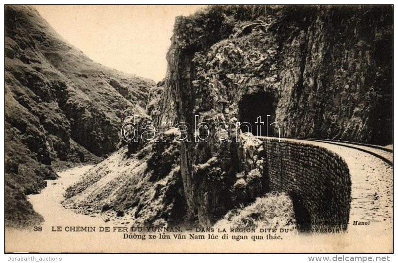 ** T1/T2 Yunnan, Chemins De Fer, Dans La Region Dite Du 'Deversoir' / Railroad Tunnel - Non Classificati