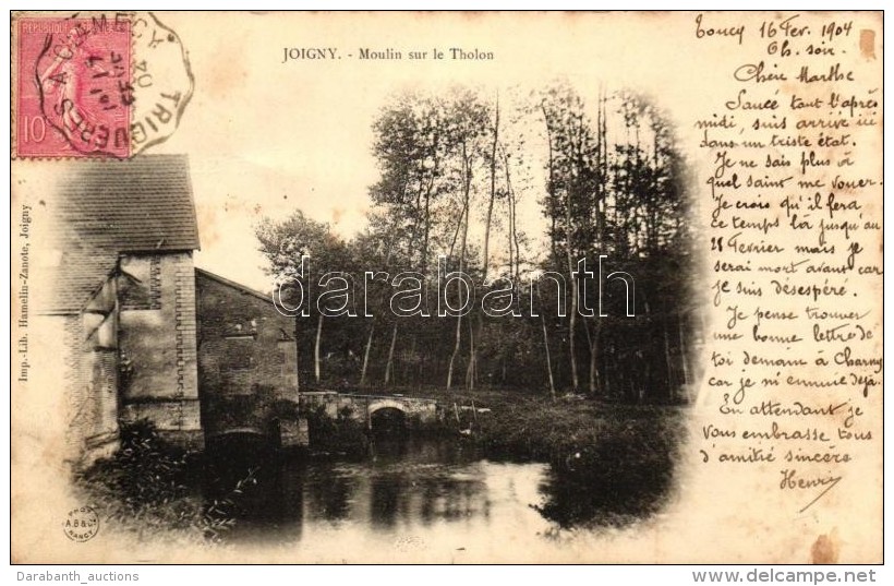 T3 Joigny, Moulin Sur Le Tholon / Mill TCV (fa) - Zonder Classificatie