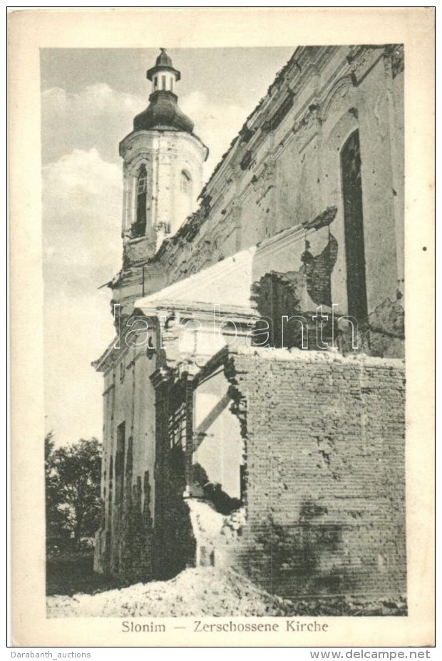 ** T1 Slonim, Zerschossene Kirche / Destroyed Church Ruins - Non Classificati