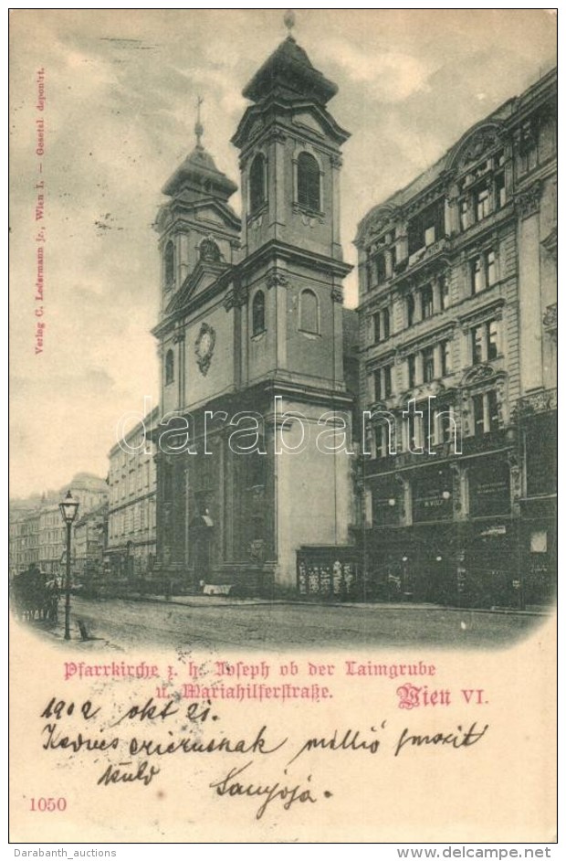 * T2 Vienna, Wien VI. Pfarrkirche, Mariahilferstrasse / Church, Street, Shop Of M. Wolf - Zonder Classificatie