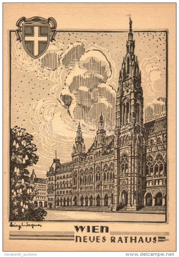 ** T2 Vienna, Wien I. Neues Rathaus / The New Town Hall, Etching Style, S: Heinz Wagner - Zonder Classificatie