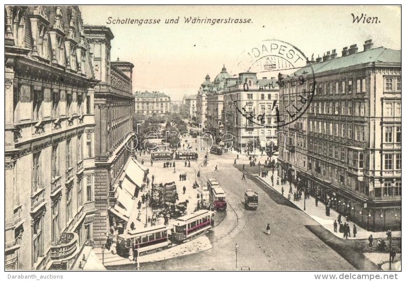 * T3 Vienna, Wien I. Schottengasse, Wahringerstrasse / Streets, Trams (Rb) - Unclassified
