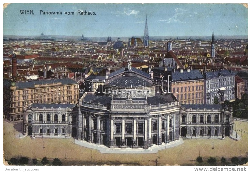 T2/T3 Vienna, Wien; Panorama Vom Rathaus / View From Town Hall (kopott Sarkak / Worn Corners) - Ohne Zuordnung