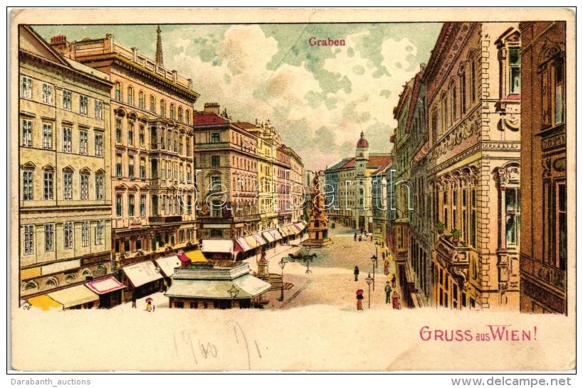 T4 Vienna, Wien; Graben, Litho (b) - Zonder Classificatie