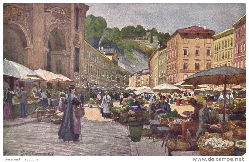 ** T2/T3 Salzburg, Universitätsplatz, Mönchsberg / Square, Market, B.K.W.I. Serie 920/19. S:... - Non Classificati