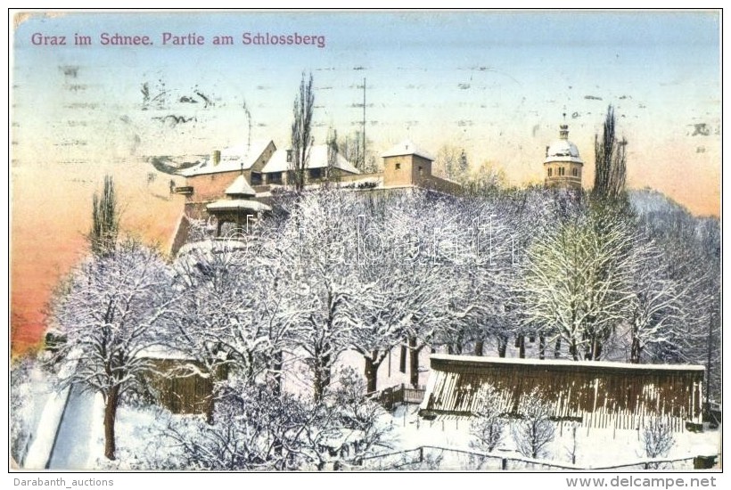 T2 Graz, Schlossberg Im Schnee / Castle In Winter - Non Classificati