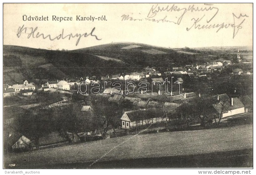 T3 Vámosderecske, Répcekároly, Karl; Látkép / General View (fa) - Non Classificati