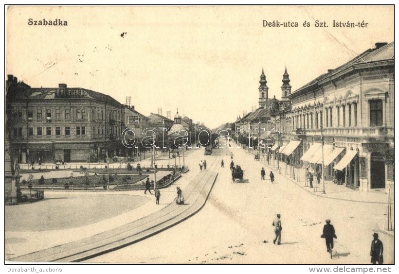 * T3 Szabadka, Subotica; Deák Utca, Szent István Tér / Street, Square (EB) - Non Classificati