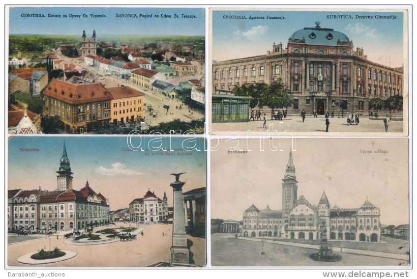 * Szabadka, Subotica; 4 Db Régi Képeslap / 4 Old Postcards - Zonder Classificatie