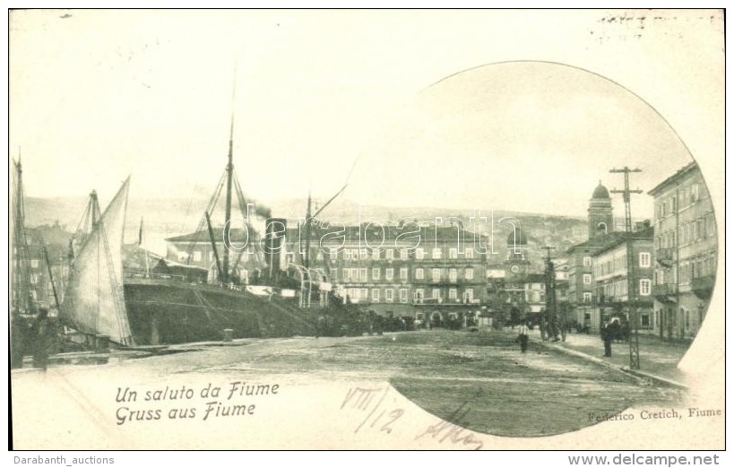 T2 Fiume, Port, Steamship - Ohne Zuordnung