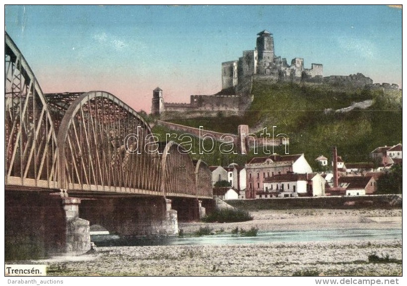 * T3/T4 Trencsén, Trencin; Vár A Híddal / Castle With Bridge  (Rb) - Non Classificati