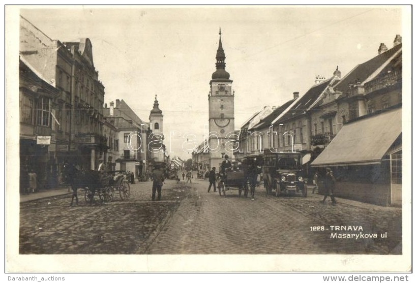 T2 Nagyszombat, Trnava; Masaryk Utca / Masayrokva Ul. / Street, Automobile - Non Classificati