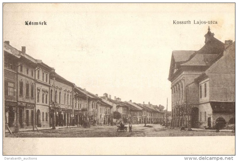 ** T2/T3 Késmárk, Kezmarok; Kossuth Lajos Utca / Street (felületi Sérülés /... - Non Classificati