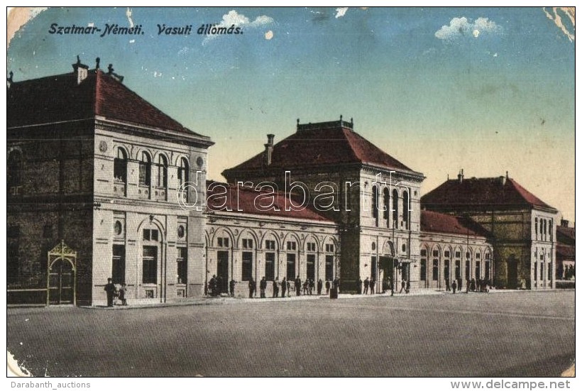 T3 Szatmárnémeti, Satu Mare; Vasútállomás / Railway Station (kopott Sarkak /... - Zonder Classificatie