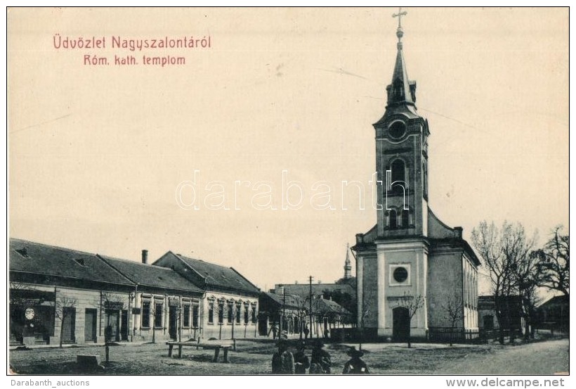 ** T1/T2 Nagyszalonta, Salonta; Római Katolikus Templom; W. L. 1590 / Catholic Church - Zonder Classificatie
