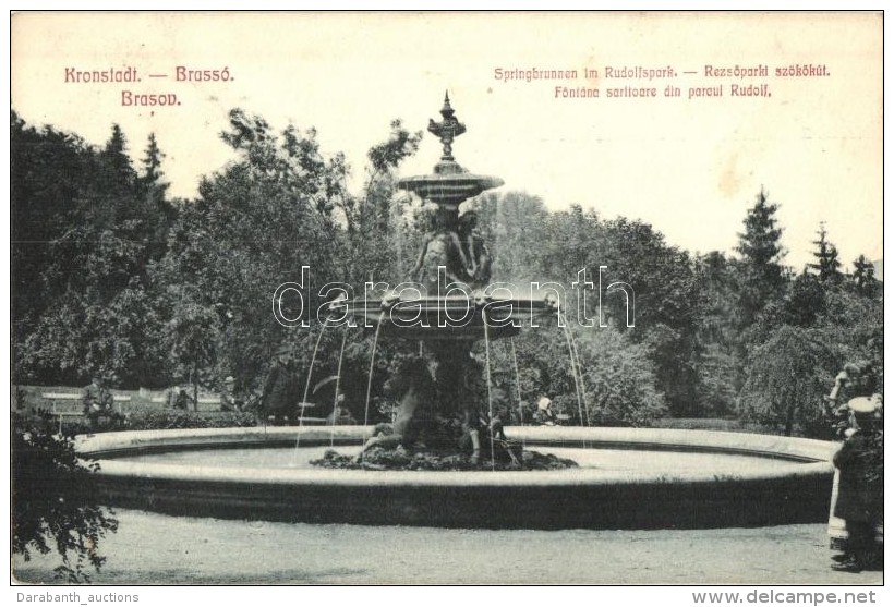 T2 Brassó, Kronstadt, Brasov; Liget, SzökÅ‘kút / Park, Fountain - Zonder Classificatie