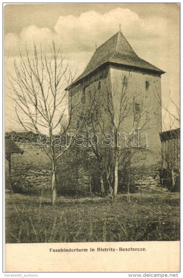 ** T2/T3 Beszterce, Bistritz, Bistrita; Várfal, M. Haupt Kiadása / Fassbinderturm / Castle Wall (EK) - Zonder Classificatie