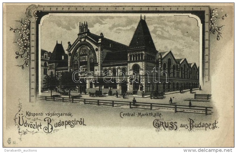 ** T2/T3 Budapest IX. Központi Vásárcsarnok, Floral, Litho (EK) - Zonder Classificatie