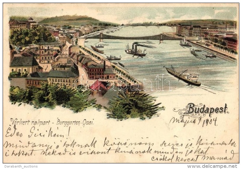 T2 Budapest I. Várkert Rakpart, Litho - Non Classificati