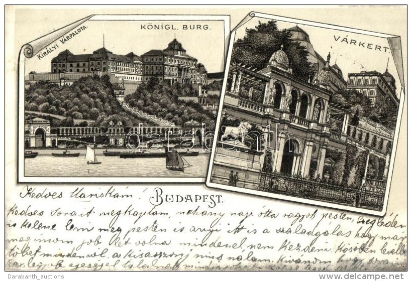 T2 Budapest I. Királyi Várpalota és Várkert, Litho - Zonder Classificatie