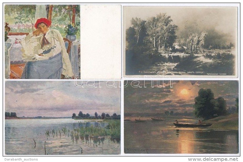 ** 5 Db RÉGI Orosz MÅ±vészlap / 5 Old Russian Art Postcards - Zonder Classificatie