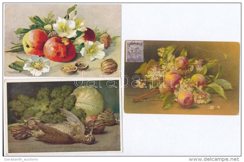 ** * 32 Db RÉGI MÅ±vészlap, Csendéletek, Vegyes MinÅ‘ség / 32 Old Art Postcards, Still... - Non Classificati