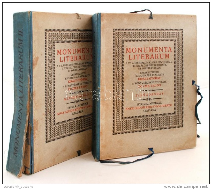 Monumenta Literarum. A Világirodalom Kisebb RemekmÅ±vei Legkiválóbb... - Non Classificati