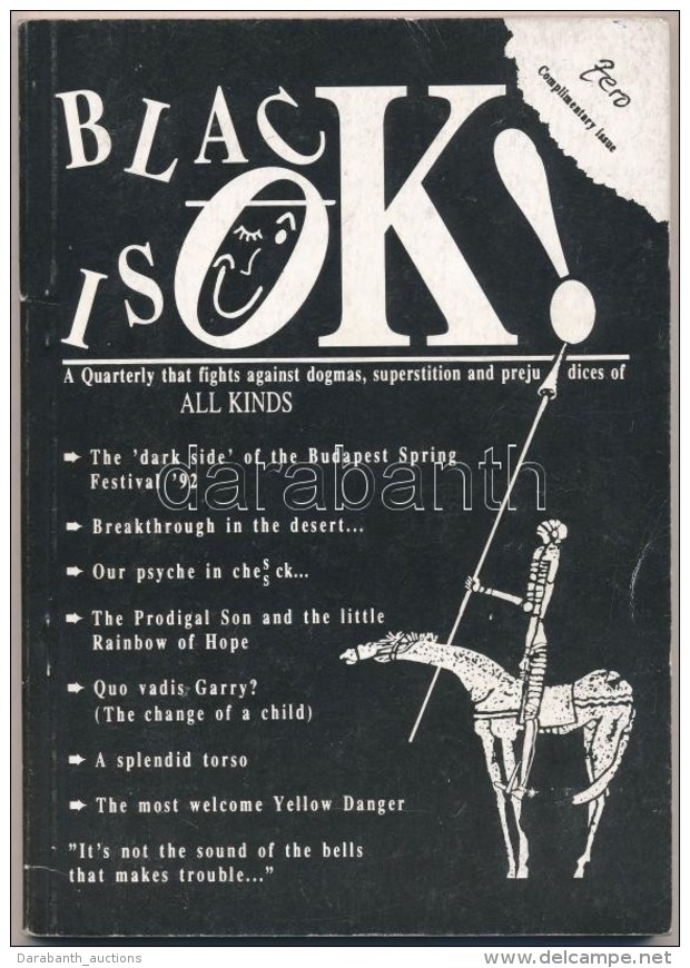 Adorján András(szerk.): Black Is O.K.! Sakkal Kapcsolatos írások GyÅ±jteménye.... - Non Classificati