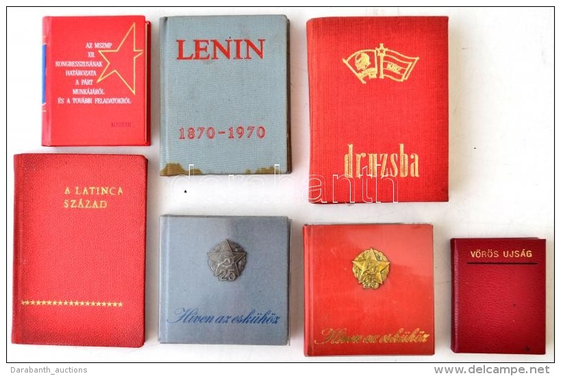 Cca 1960-89 Vegyes Kommunista, Szocialista Minikönyvek, 7 Db. - Zonder Classificatie