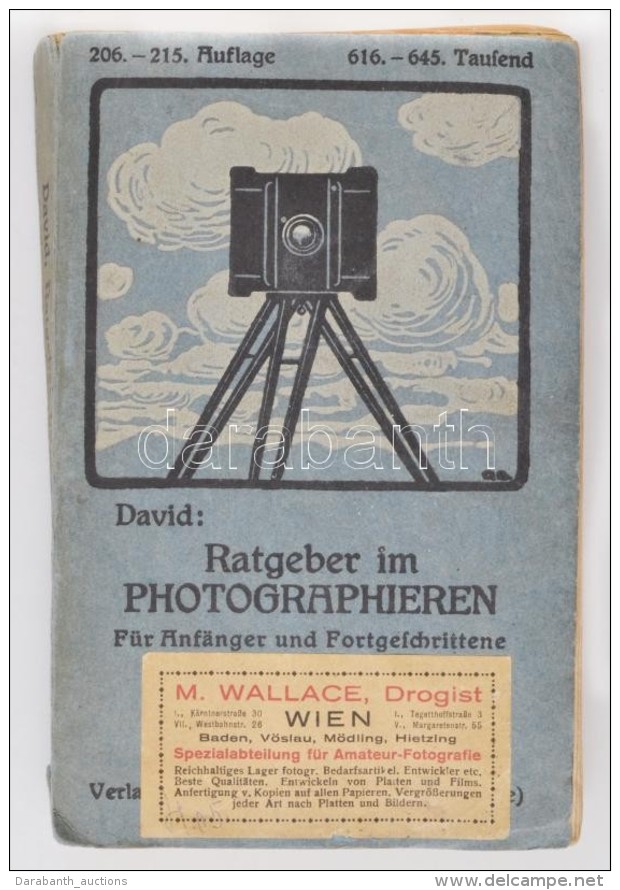 Ludwig David: Ratgeber Im Photographieren. Wilhelm Knapp, 1927, Halle (Saale). Német NyelvÅ± Fotós... - Zonder Classificatie