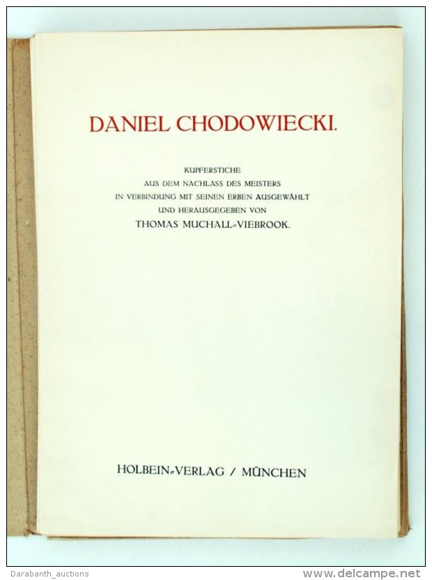 Daniel Chodowiecki: Metszetek, (Kupferstiche Aus Dem Nachlass Des Meisters In Verbindung Mit Seinen Erben... - Zonder Classificatie