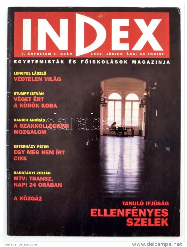 1992 Azt Index C. újság Induló Száma, Benne Esterházy Péter... - Zonder Classificatie