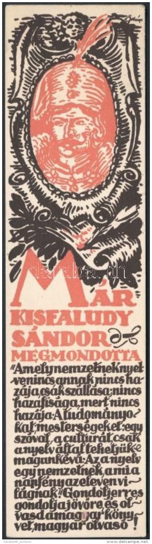Cca 1919-1920 A Kner Nyomda által Kiadott KönyvjelzÅ‘ - Zonder Classificatie