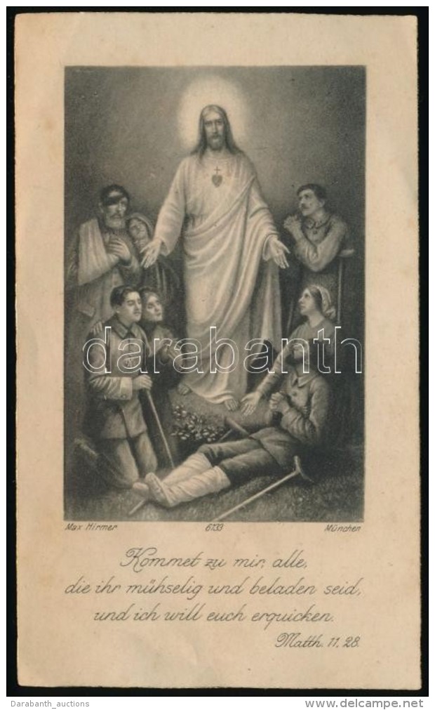 Cca 1914-1918 Jézus Világháborús Hadirokkantak Körében, Szentkép - Ohne Zuordnung