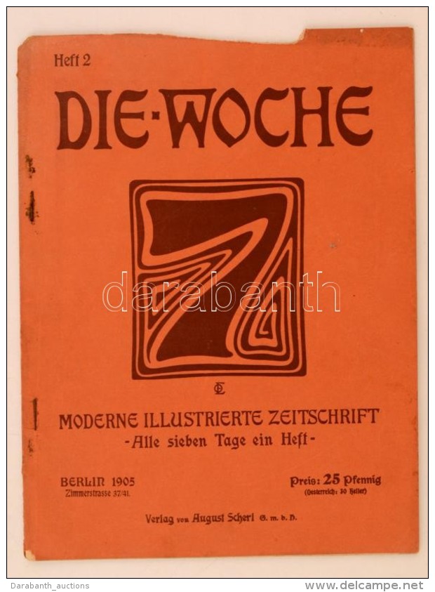 1905 Berlin, Die Woche, Moderne Illustrierte Zeitschrift, 7. Jahrgang, Heft 2. (A Hét, Modern... - Zonder Classificatie
