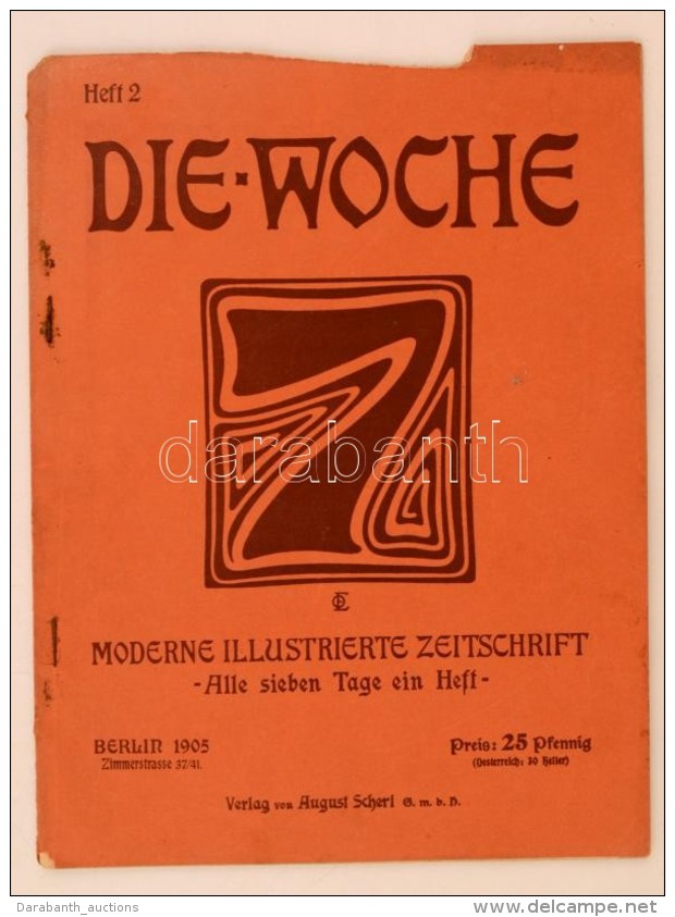 1905 Berlin, Die Woche, Moderne Illustrierte Zeitschrift, 7. Jahrgang, Heft 2. (A Hét, Modern... - Non Classificati