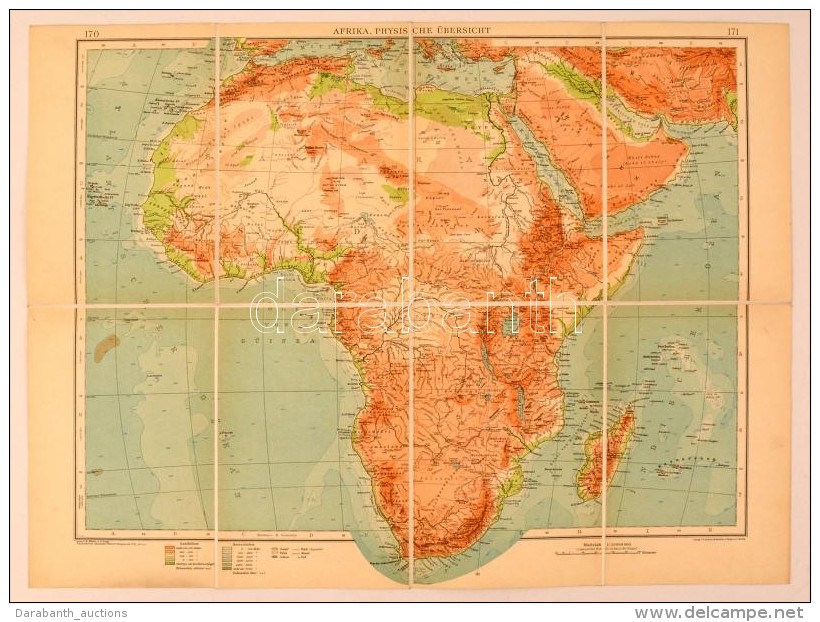 Cca 1920 Afrika Térképek, 6 Db (Észak-kelet Afrika-, Közép és Dél... - Altri & Non Classificati