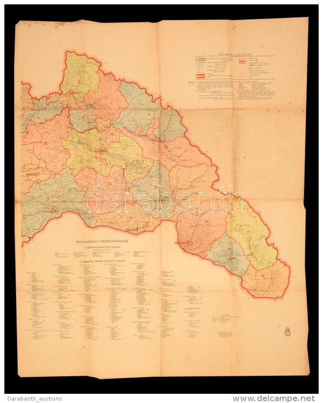 Cca 1940 Erdély és Partium NagyméretÅ± Térképe. Magyar Földrajzi... - Andere & Zonder Classificatie
