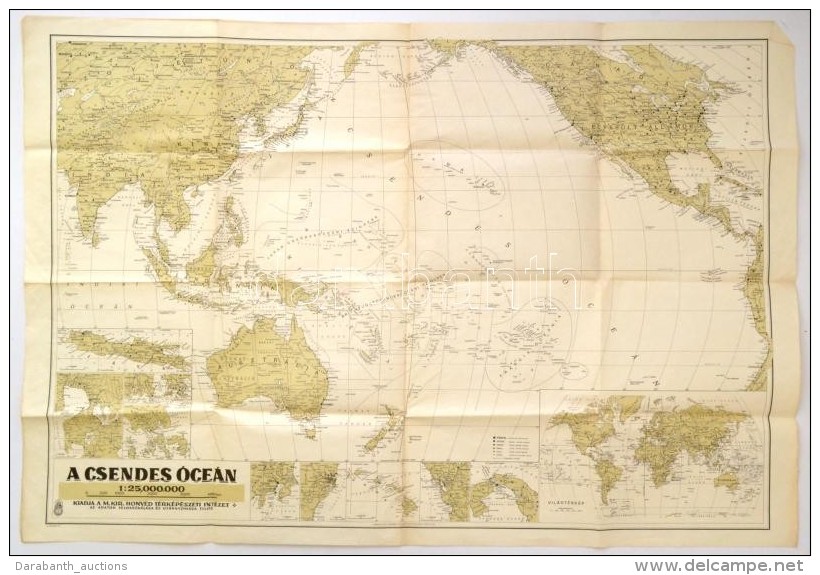 1941 A Csendes-óceán, 1:25000000, Magyar Királyi Honvéd... - Andere & Zonder Classificatie