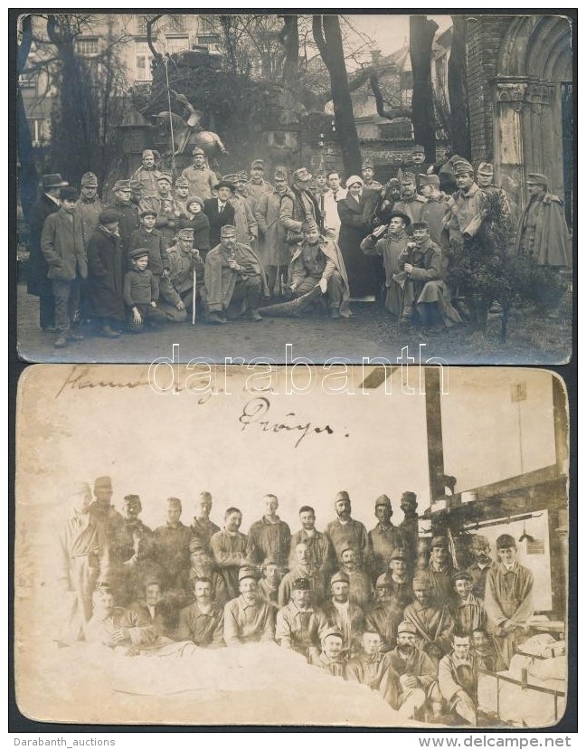 1915 Katonák Mókás Csoportképe, Fotólap, Frussa Ede Budapesti... - Andere & Zonder Classificatie