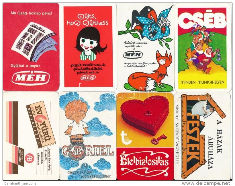 1974-1989 40 Db Reklámos Kártyanaptár - Reclame
