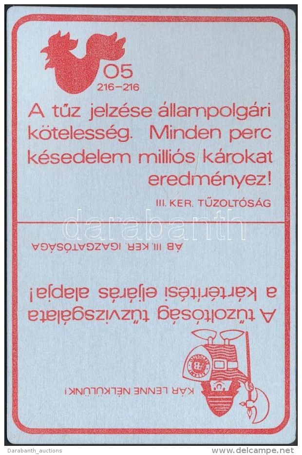 1983 TÅ±z Elleni Biztosítás, Állami Biztosító, Fém Reklám... - Reclame