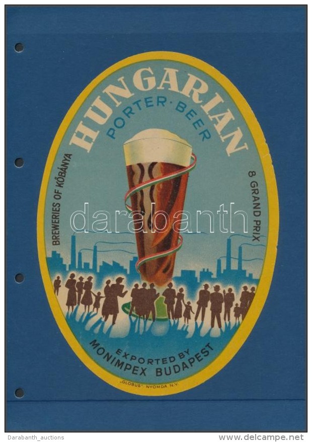 Hungarian Porter Beer NagyméretÅ± Italcímke, 24x16 Cm - Reclame