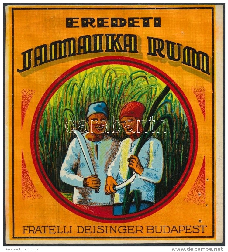 Cca 1930 Jamaika Rum Litografált Italcímke / Lithographic Rum Label - Reclame