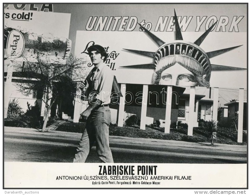 Zabriskie Point, Antonioni új, Színes, Szélesvásznú Amerikai Filmje, 18x24 Cm - Altri & Non Classificati