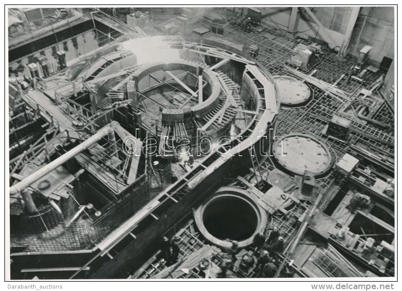 Cca 1980 Paks, Az AtomerÅ‘mÅ± építse, Vintage Fotó, 16,5x23,5 Cm - Andere & Zonder Classificatie