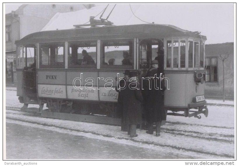 Cca 1925 Pécs, A Zsolnay Gyárhoz KözlekedÅ‘ Villamos, Korabeli Vintage Negatívról... - Andere & Zonder Classificatie