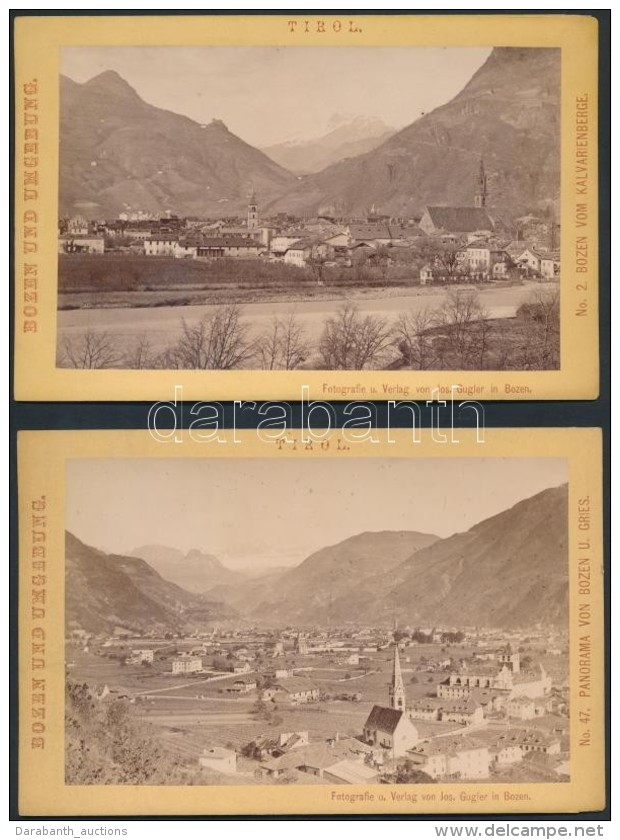 Cca 1880 Ausztria, Bozen 2 Keményhátú Fotó / Austia South-Tirol, Bozen 2 Vintage Photos... - Altri & Non Classificati