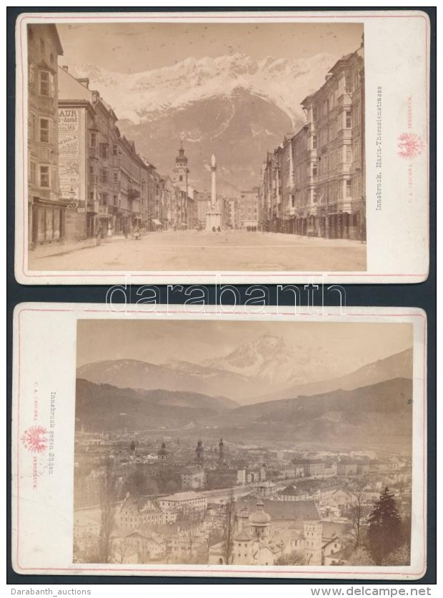 Cca 1880 Ausztria, Innsbruck 3 Keményhátú Fotó / Austria, Vintage Photos 16x11 Cm - Altri & Non Classificati